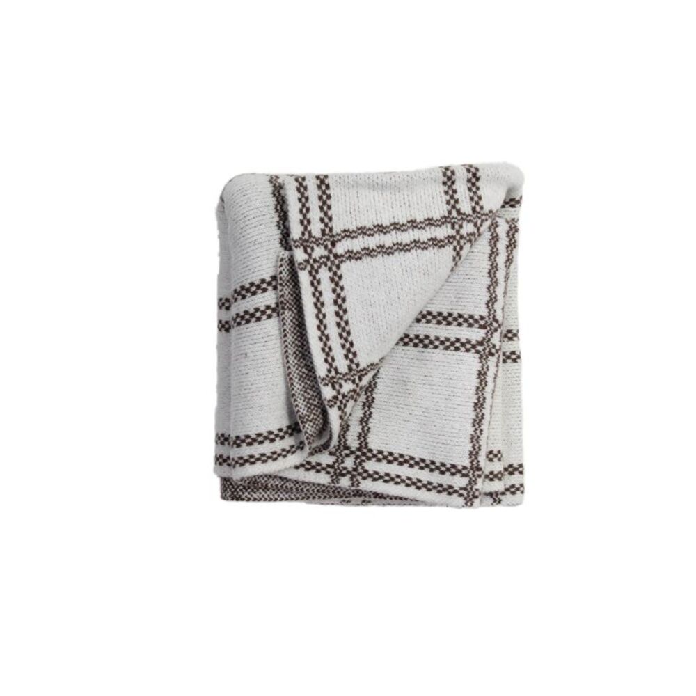 Splendid Unisex Adults Grid Print Rectangular Scarf Brown Size 76X20"